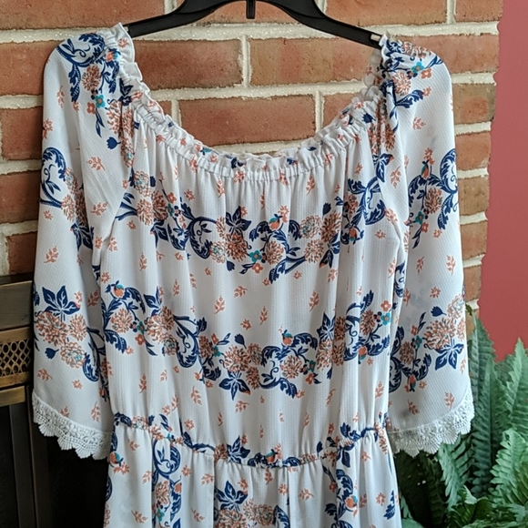 Floral High Low Romper (Romper with Train) - Picture 3 of 6